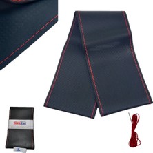 Direksiyon Kılıfı S.deri Dikmeli Md:2 Noktalı Siyah Ipi Kırmızı Pınuk Saksesuar