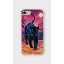 Karsu Design iPhone 8 Uyumlu Baskılı Şeffaf Telefon Kılıfı | Koleksiyon: Minimal Black Panther