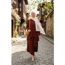 Bürümcük Kumaş Fitilli Ikili Takım 6371-04 Kiremit