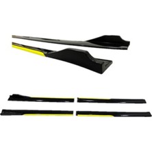 Universal Yan Marşbiyel Race Sarı Şerit Flaplı 8 Parça Pınuk Saksesuar