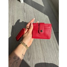 Sare Anahtarlık Detaylı Fermuarlı Kadın Mini Kartlık