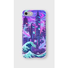 Karsu Design iPhone 8 Uyumlu Baskılı Şeffaf Telefon Kılıfı | Koleksiyon: Vaporwave Retro