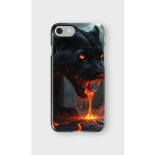 Karsu Design iPhone 7 Uyumlu Baskılı Şeffaf Telefon Kılıfı | Koleksiyon: Minimal Black Panther