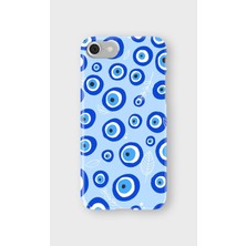 Karsu Design iPhone Se Uyumlu Baskılı Şeffaf Telefon Kılıfı | Koleksiyon: Minimal Evil Eye