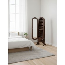 Gazzini Furniture Calista Boy Aynalı Ahşap Takı Dolabı