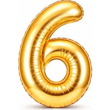 Eng Parti Dünyası Gold Rakam Folyo Balon 0–9 | Parlak Gold Doğum Günü ve Parti Balonu