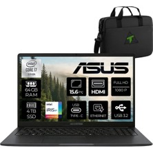 Asus Expertbook B1 B1503CVA Intel Core I7-13620H 64GB 4tb Freedos&tekdençanta