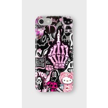 Karsu Design iPhone 8 Uyumlu Baskılı Şeffaf Telefon Kılıfı | Koleksiyon: Y2K Girl Aesthetic