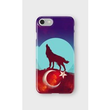 Karsu Design iPhone 7 Uyumlu Baskılı Şeffaf Telefon Kılıfı | Koleksiyon: Grey Wolf Turkish Symbol
