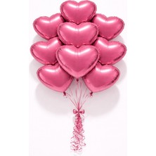 Eng Parti Dünyası Kalp Folyo Balon Pembe Renk 18 Inç | 10 Adet |