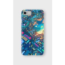 Karsu Design iPhone Se Uyumlu Baskılı Şeffaf Telefon Kılıfı | Koleksiyon: Cyberpunk Theme