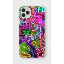 Karsu Design iPhone 11 Pro Max Uyumlu Baskılı Şeffaf Telefon Kılıfı | Koleksiyon: Neon Light Designs