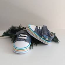 Funny 7395 Premium Renkli Erkek Bebek Ilk Adım Ayakkabısı 17-18-19 No (Yazlık Kumaş)