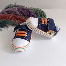 Funny 7395 Premium Renkli Erkek Bebek Ilk Adım Ayakkabısı 17-18-19 No (Yazlık Kumaş)