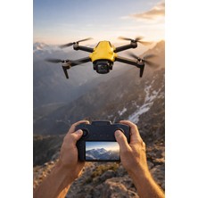 FaroxTech Sarı Fırçasız Motorlu Drone - Hd Kamera & Optik Akış Sabitleme Özellikli Katlanabilir Drone