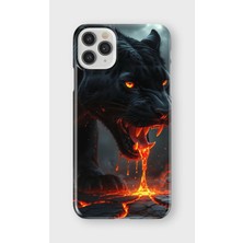 Karsu Design iPhone 11 Pro Max Uyumlu Baskılı Şeffaf Telefon Kılıfı | Koleksiyon: Minimal Black Panther
