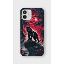 Karsu Design iPhone 12 Uyumlu Baskılı Şeffaf Telefon Kılıfı | Koleksiyon: Minimal Black Panther