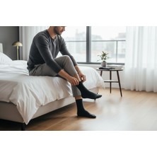 Heren Bambu 4'lü Erkek Soket Çorap Siyah Premium , Burun Dikişsiz, Yıkamalı