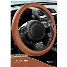 Direksiyon Kılıfı Poşetli Geçme 38CM Noktalı Taba Tarçın F102 Pınuk Saksesuar