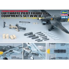 Hasegawa X48-9 36009 1/48 Ölçek, Luftwaffe Pilot Figürleri ve Ekipmanları Ww Iı Plastik Model Kiti