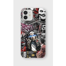 Karsu Design iPhone 12 Uyumlu Baskılı Şeffaf Telefon Kılıfı | Koleksiyon: Drip Art