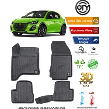 Oty Peugeot 208 2025 3D Havuzlu Paspas