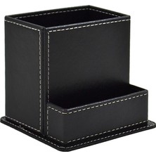 Mimaks Masa Üstü Kalemlik Seti Suni Deri 2 Bölme Siyah Dk-115