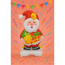 Eng Parti Dünyası Noel Baba Folyo Balon 119 cm Yılbaşı Parti Süsü Hava ve Helyum ile Şişirilebilir Balon | Eng-38 |