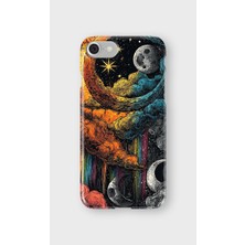 Karsu Design iPhone 7 Uyumlu Baskılı Şeffaf Telefon Kılıfı | Koleksiyon: Moon Phases
