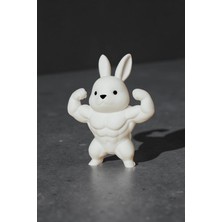 Shhobi Kaslı Fitness Tavşanı Torpido Süsü - Full Body Gösteren Kaslı Tavşan Araba Süsü Torpido Aksesuar