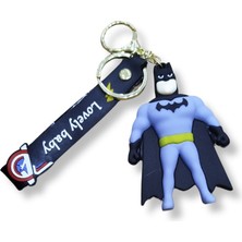 Teknofun Batman Klasik 3D Figürlü "lovely Baby" Yazılı Bilek Kayışlı Anahtarlık - 1 Adet