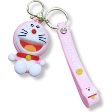 Teknofun Doraemon Pink Edition Premium 3D Figürlü Bilek Kayışlı Anahtarlık - 1 Adet