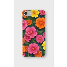 Karsu Design iPhone Se Uyumlu Baskılı Şeffaf Telefon Kılıfı | Koleksiyon: Pastel Flower Patterns