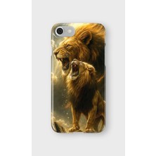 Karsu Design iPhone Se Uyumlu Baskılı Şeffaf Telefon Kılıfı | Koleksiyon: Majestic Lion