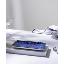 Madame Coco Reve Bleu Mais Dikdörtgen Tabak - 22 cm - Mavi/beyaz