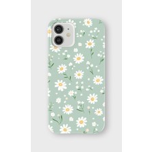 Karsu Design iPhone 12 Mini Uyumlu Baskılı Şeffaf Telefon Kılıfı | Koleksiyon: Soft Daisy