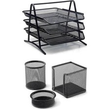 Mimaks Ofis Seti Evrak Rafı + Kalemlik + Ataşlık + Kağıtlık MS-6