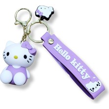 Teknofun Hello Kitty Purple Edition 3D Figürlü Bilek Kayışlı Anahtarlık - 1 Adet
