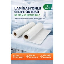 Uslucan Alışveriş Laminasyonlu Sedye Örtüsü 50 cm x 50 Metre Rulo Tek Kullanımlık Muayene Masası Örtüsü 1 Adet