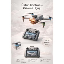 FaroxTech Profesyonel Katlanabilir Drone: Dahili Ekranlı Uzaktan Kumanda & 360 Derece Güvenli Uçuş