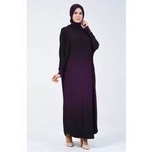 Yarasa Kol Sandy Elbise 1908-03 Mor