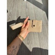 Sare Anahtarlık Detaylı Fermuarlı Kadın Mini Kartlık