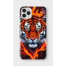 Karsu Design iPhone 11 Pro Max Uyumlu Baskılı Şeffaf Telefon Kılıfı | Koleksiyon: Tiger Energy