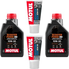 Motul Scooter Power 10W-30 (2 Adet) + 2x Scooter Gear Şanzıman Bakım Paketi / Forza- Xmax -Vespa