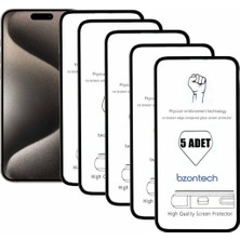 ProPice Prop Apple Uyumlu iPhone 15 Pro Max  Ile Ekran Koruyucu Tam Kaplayan 5li Set
