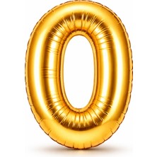 Eng Parti Dünyası Gold Rakam Folyo Balon 0–9 | Parlak Gold Doğum Günü ve Parti Balonu