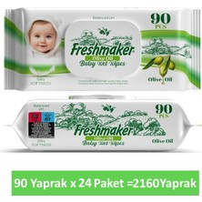 Freshmaker Islak Havlu Zeytinyağlı Sensitive Kapaklı 2160 Yaprak
