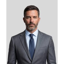 1001 Kravat Desenli Klasik Lacivert Kravat - 8 cm genişliğinde