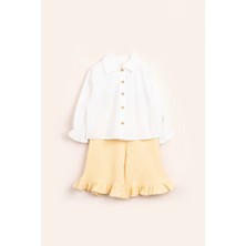 Lucky Baby Kids Poplin Waffle Takım Sarı