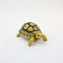 Tufy Toys Sarı Kara Kaplumbağası Figürü - Doğa Temalı Hayvan Figür Oyuncak